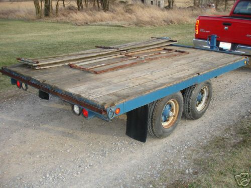 12' trailer equipment wood hauler tractor skidsteer