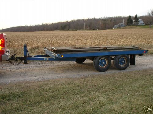 12' trailer equipment wood hauler tractor skidsteer