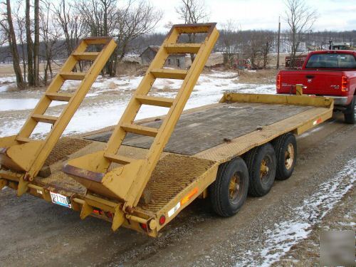 18' equipment backhoe dozer skid steer tractor trailer