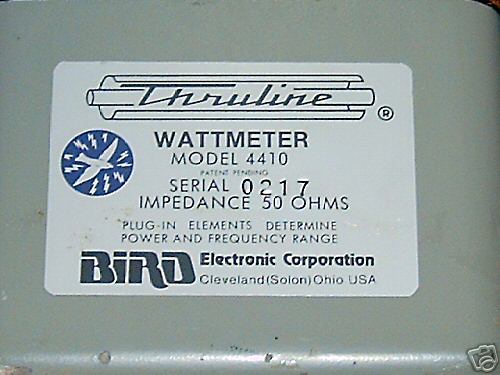 Bird 4410 thruline directional wattmeter w/ element b 