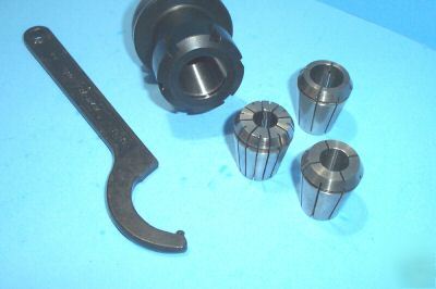 CAT40 er 32 collet chuck w/ 3 ER32 collets cat 40 