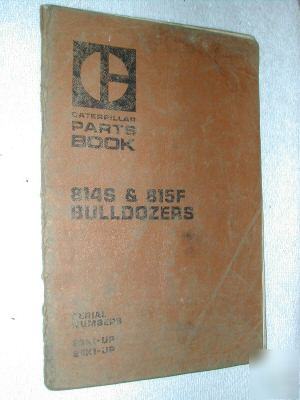 Caterpillar 814S 815F bulldozer part manual book cat