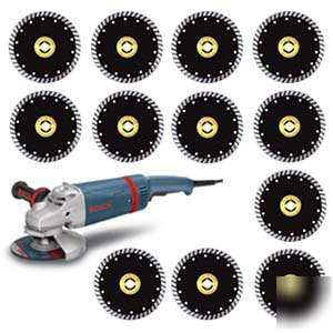 Free 7INCH bosch grinder w/#12 7INCH masonry blades