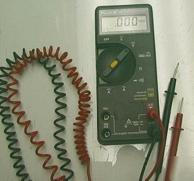 Handheld fluke 75 multimeter, ac dc ohms current sound