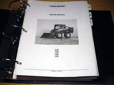 New holland L180 L185 L190 skidsteer service manual nh