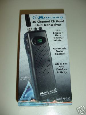 New midland 40 channel hand held cb radio 75-785 