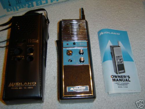 Nos midland 75-764B hand-held 3 ch. cb radio, vintage