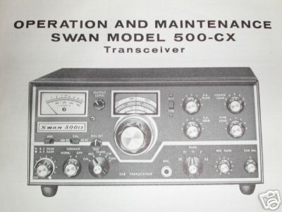 Original manual swan 500CX 500 cx transceiver ham radio