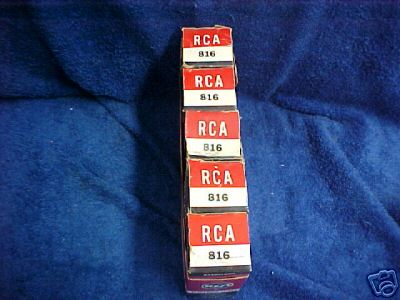Sleve of 5 rca 816 tubes
