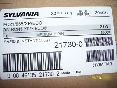 Sylvania octron T8 fluorescent 865 xp over 2,000 bulbs