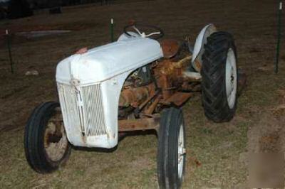 1952 8N ford tractor & 3 pt. bushhog and boom pole