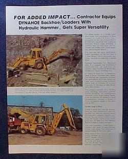 Bucyrus-erie dynahoe backhoe-hydr hammer brochure 1980