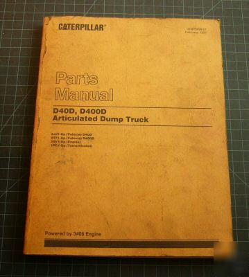 Cat caterpillar D40D D400D truck parts manual book