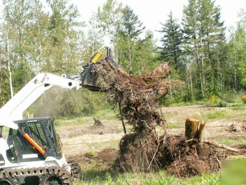 Demolition grapple for bobcat skidsteer skid steer