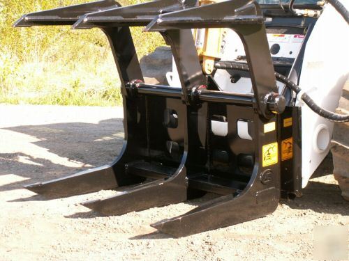 Demolition grapple for bobcat skidsteer skid steer