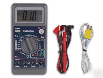 Digital multimeter dmm with capacitance transistor temp