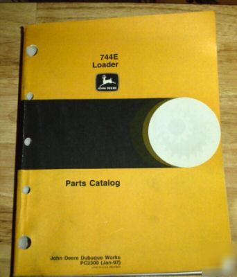 John deere 744E loader parts catalog book manual jd 