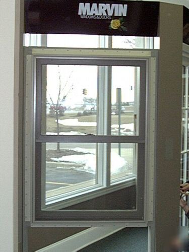 Marvin integrity pebble gray aluminum clad, pine window