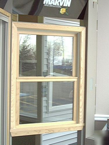 Marvin integrity pebble gray aluminum clad, pine window