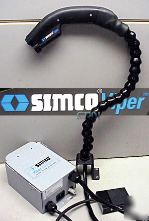 Simco viper static blow-off gun, power supply, foot sw.