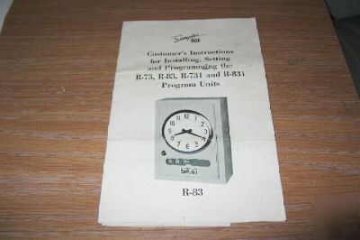 Simplex school bell master programmer clock industrial