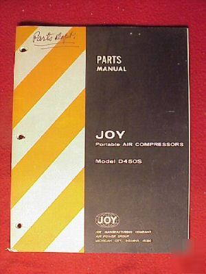 1976 joy D450S portable compressor parts manual