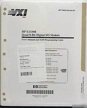 Agilent hp E1330B digital i/o module user's manual