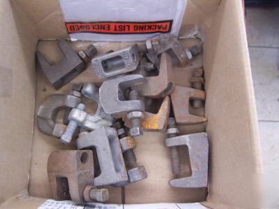 Beam clamps, assorted sizes and brands, ward, g, fm
