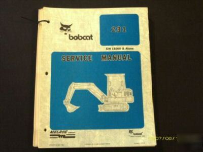 Bobcat 231 mini excavator service repair manual 2