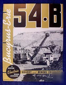 Bucyrus erie 54-b quarry.mining excavator brochure 1952