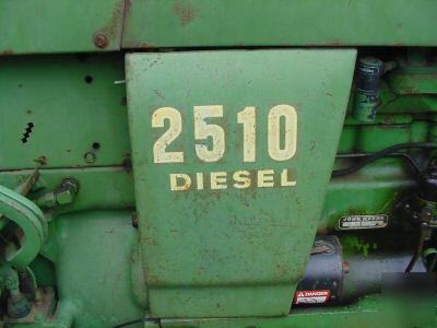 John deere 2510 diesel farm tractor