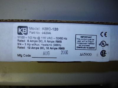 Kb electronics variable speed motor control kbic-120