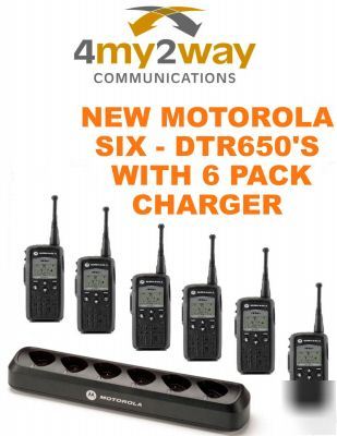 Motorola six DTR650's with six unit multi charger