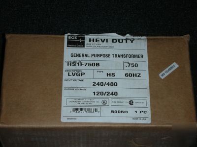 New transformer 240/480 to 120/240 egs hevi duty in box