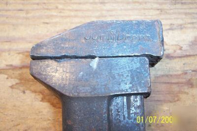 Rare john deere 10 in wood handle adj farm wrench tool