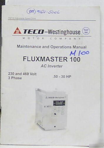 Teco FM100 ac inverter 15 hp 200-230V 3-phase w/manual