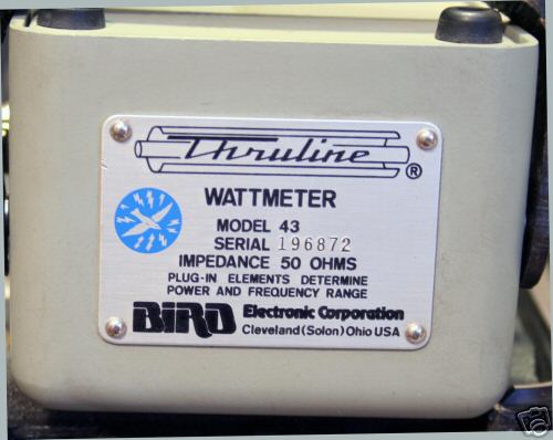 Truline wattmeter model 43 rf directional w/ten plugs