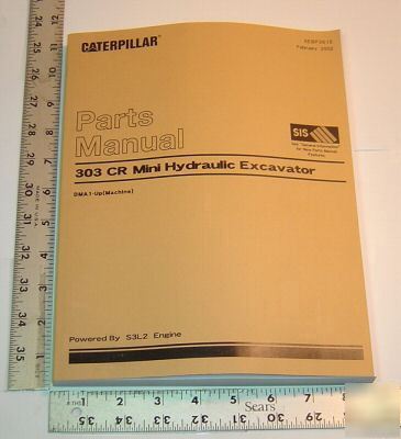 Caterpillar parts book- 303 cr mini hydraulic excavator