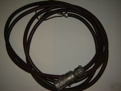 Crouse hinds 60A 4 pole plug 600V w/ 26FT 8-4 al wire 