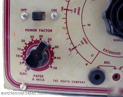 Heathkit condenser checker test meter