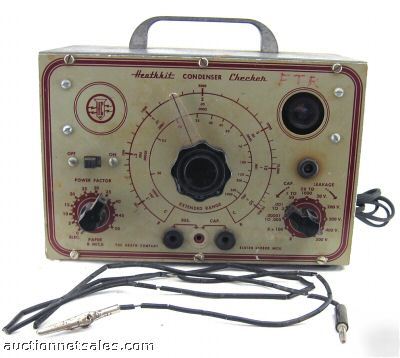 Heathkit condenser checker test meter