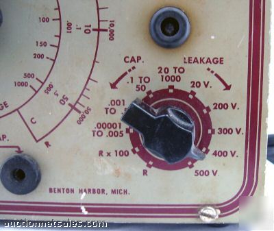 Heathkit condenser checker test meter