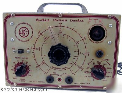 Heathkit condenser checker test meter