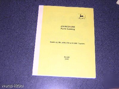 John deere 520 and 530 tractors parts catalog manual