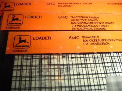 John deere 644C loader parts catalog microfiche jd