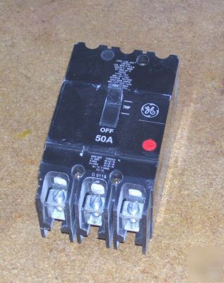 New general electric ge 50 amp 3 pole tey breaker 