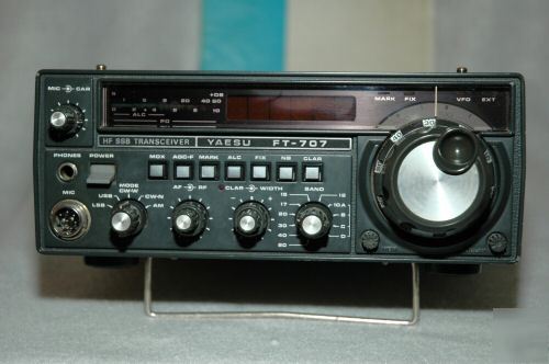 Nice yaesu ft-707 transceiver with mic, cord, manual