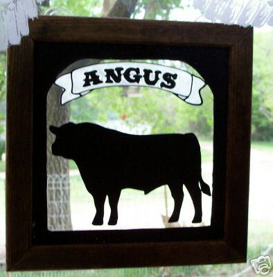 Personalize large angus show beef cow cattle gift sign 