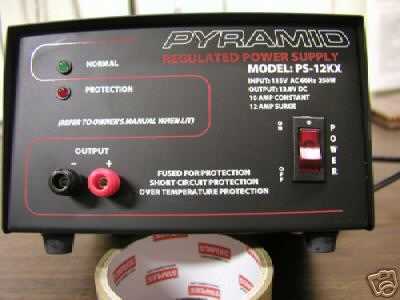 Power supply ham or cb radio, 13.8 volts dc by pyramid