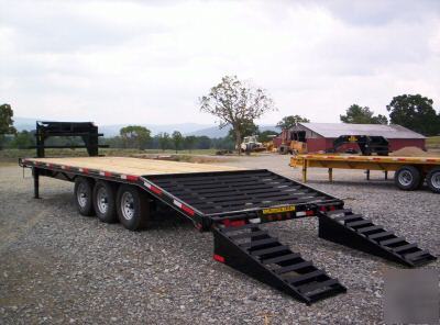 2007 3 axle gooseneck equipment trailer-20' plus 5' hd